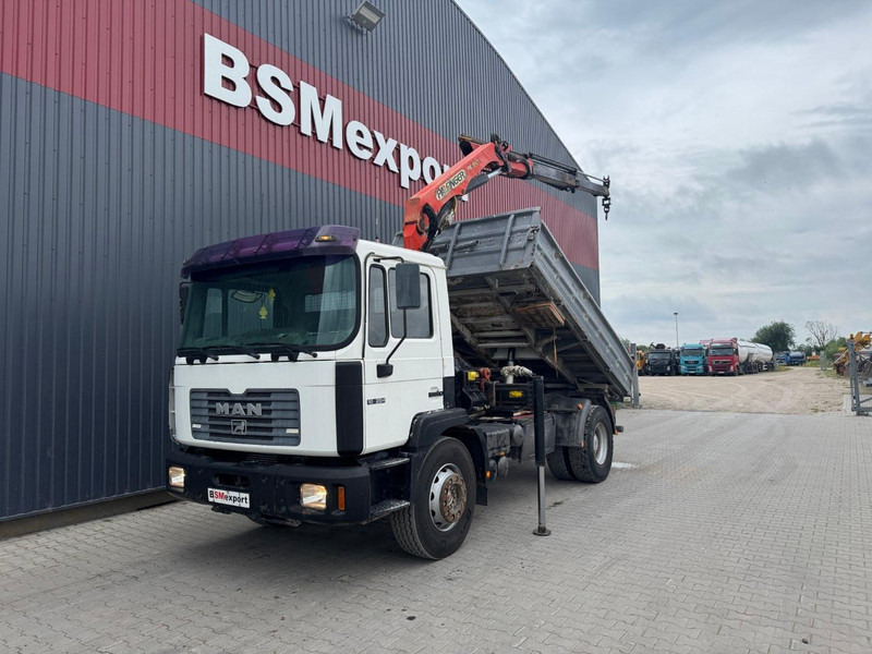 MAN 18.284 + Palfinger PK 9501 - Tipper, Crane truck: picture 1 MAN 18.284 + Palfinger PK 9501 - Tipper, Crane truck: picture 1