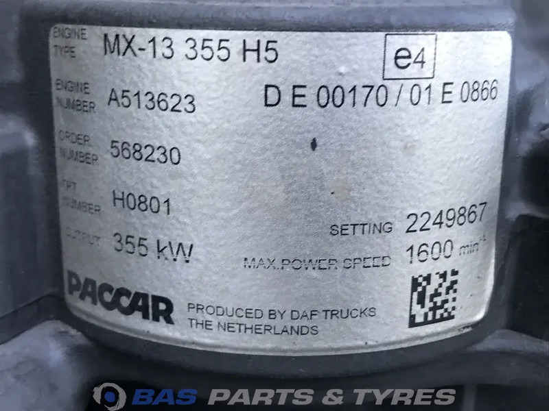 DAF XF G2 Motor DAF MX13 355 H5 2304398 - Engine for Truck: picture 5 DAF XF G2 Motor DAF MX13 355 H5 2304398 - Engine for Truck: picture 5