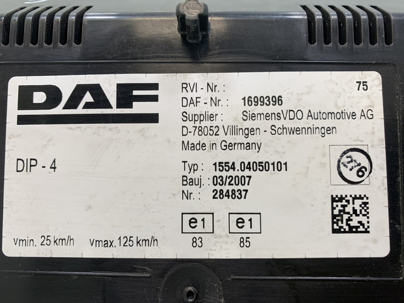 DAF XF105 - Dashboard for Truck: picture 3 DAF XF105 - Dashboard for Truck: picture 3