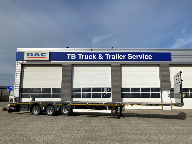 Kässbohrer SPA M3 / 1N - 18 / 27 Heavy Duty uitschuifbare vlakke mega trailer met liftas, rongen en oprijplaten - Closed box semi-trailer: picture 2 Kässbohrer SPA M3 / 1N - 18 / 27 Heavy Duty uitschuifbare vlakke mega trailer met liftas, rongen en oprijplaten - Closed box semi-trailer: picture 2