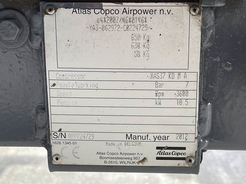 Atlas-Copco XAS 37 KD - Air compressor: picture 4 Atlas-Copco XAS 37 KD - Air compressor: picture 4