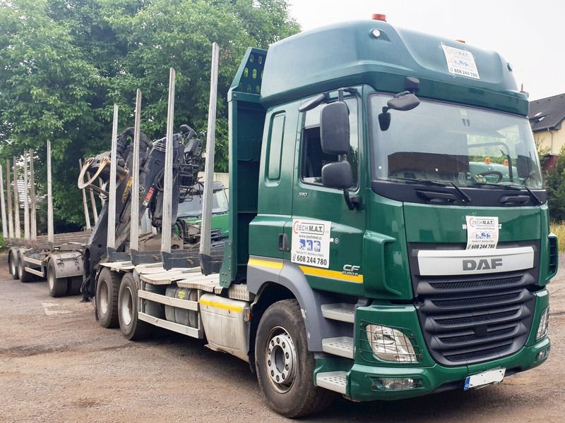 DAF 6x4 CF510 33/26t +HIAB Loglift 135 ZT94 +Umikov PP3 - Logging truck, Crane truck: picture 1 DAF 6x4 CF510 33/26t +HIAB Loglift 135 ZT94 +Umikov PP3 - Logging truck, Crane truck: picture 1