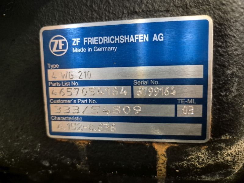 ZF Industrial JCB 4WG210 333/S4809 Gearbox New (Plant) - Gearbox for Construction machinery: picture 2 ZF Industrial JCB 4WG210 333/S4809 Gearbox New (Plant) - Gearbox for Construction machinery: picture 2
