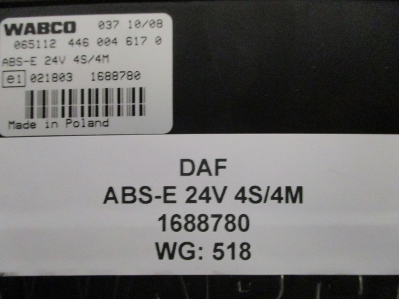 DAF 1688780 ABS-E 24V 4S/4M - Electrical system: picture 3 DAF 1688780 ABS-E 24V 4S/4M - Electrical system: picture 3