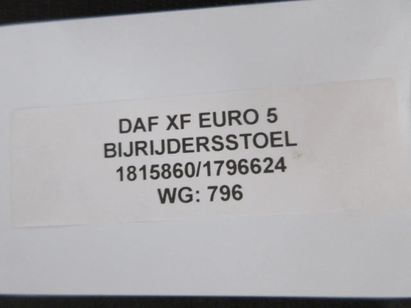 DAF 1815860 // 1796624 STOEL DAF XF CF EURO 5 MODEL 2012 - Seat for Truck: picture 5 DAF 1815860 // 1796624 STOEL DAF XF CF EURO 5 MODEL 2012 - Seat for Truck: picture 5