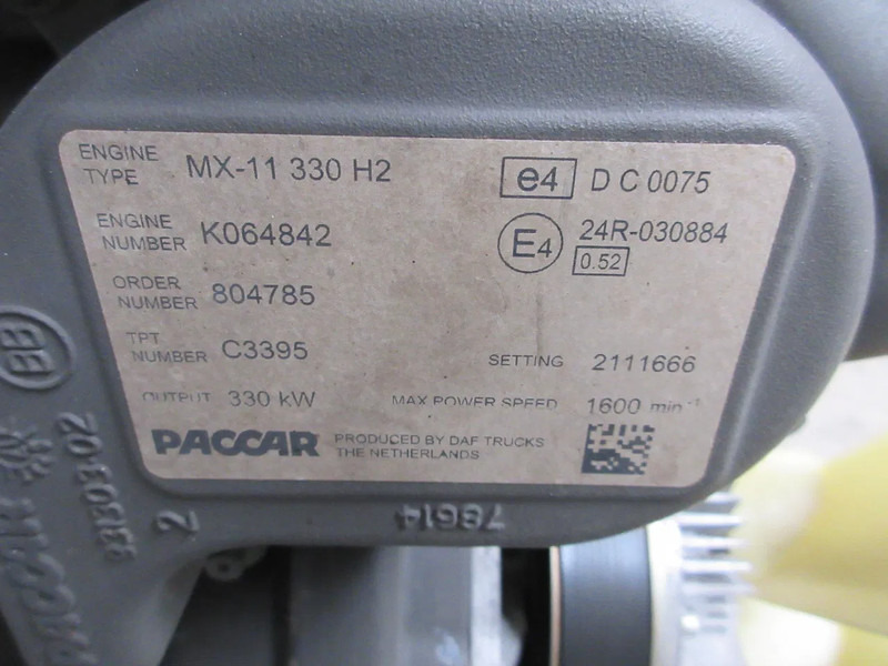 DAF 2189684 // 2164501 // 0452051 // 2111666// MX 11 330 H2 DAF XF CF EURO 6 - Engine for Truck: picture 5 DAF 2189684 // 2164501 // 0452051 // 2111666// MX 11 330 H2 DAF XF CF EURO 6 - Engine for Truck: picture 5