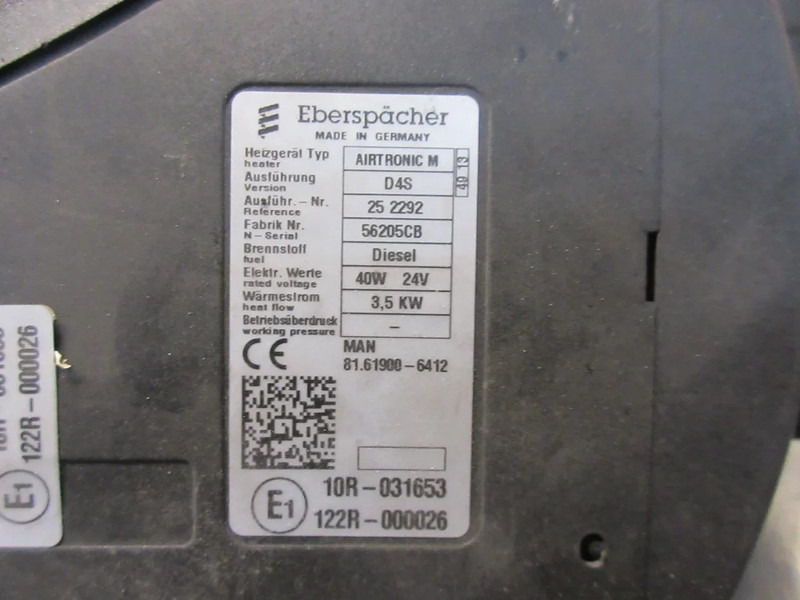 Heating/ Ventilation for Truck MAN 81.61900-6412 STANDKACHEL MAN TGS TGX TGM TGL EURO 6: picture 8