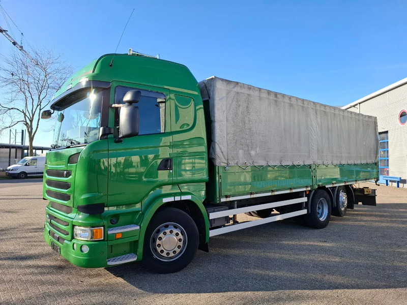 Scania R410 / GERMAN TRUCK / RETARDER / LIFT+LENKACHSE / SLIDING ROOF / SMART TACHO / PARK AIRCO / NAVI / LWDS / AUTOMATIC / EURO-6 / 2 - Curtainsider truck: picture 1 Scania R410 / GERMAN TRUCK / RETARDER / LIFT+LENKACHSE / SLIDING ROOF / SMART TACHO / PARK AIRCO / NAVI / LWDS / AUTOMATIC / EURO-6 / 2 - Curtainsider truck: picture 1