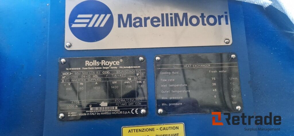 El. Motor Marelli Motori B5J 500 , 2 stk / pcs 2015 modell - Construction equipment: picture 3 El. Motor Marelli Motori B5J 500 , 2 stk / pcs 2015 modell - Construction equipment: picture 3