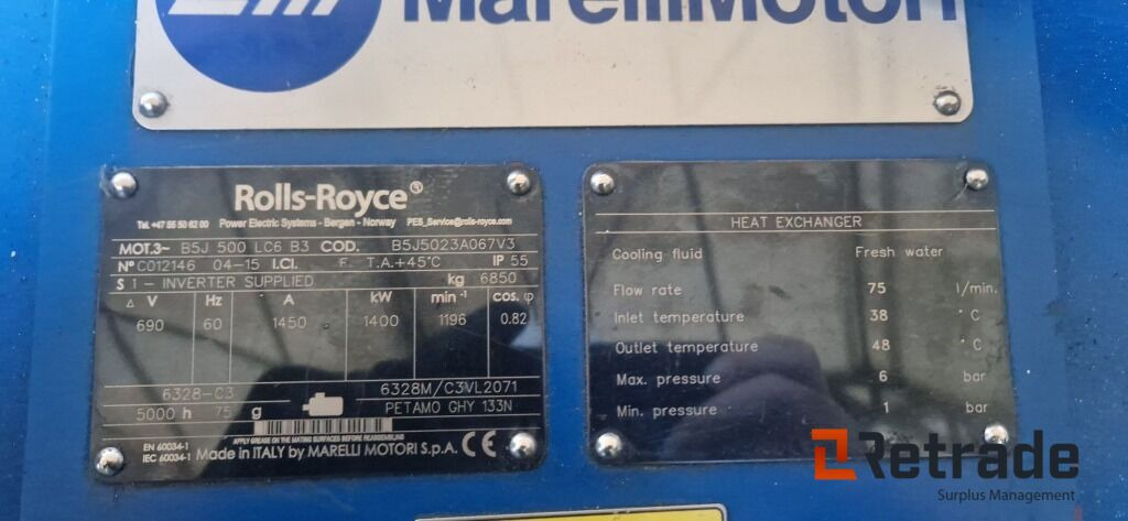 El. Motor Marelli Motori B5J 500 , 2 stk / pcs 2015 modell - Construction equipment: picture 2 El. Motor Marelli Motori B5J 500 , 2 stk / pcs 2015 modell - Construction equipment: picture 2