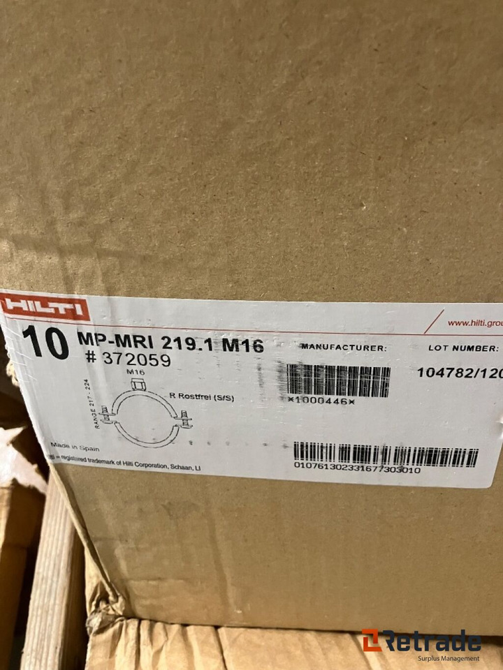 Större parti med Rörklammer i rostfritt och galvat , märke Hilti - Tool/ Equipment: picture 3 Större parti med Rörklammer i rostfritt och galvat , märke Hilti - Tool/ Equipment: picture 3