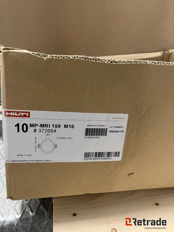 Större parti med Rörklammer i rostfritt och galvat , märke Hilti - Tool/ Equipment: picture 4 Större parti med Rörklammer i rostfritt och galvat , märke Hilti - Tool/ Equipment: picture 4