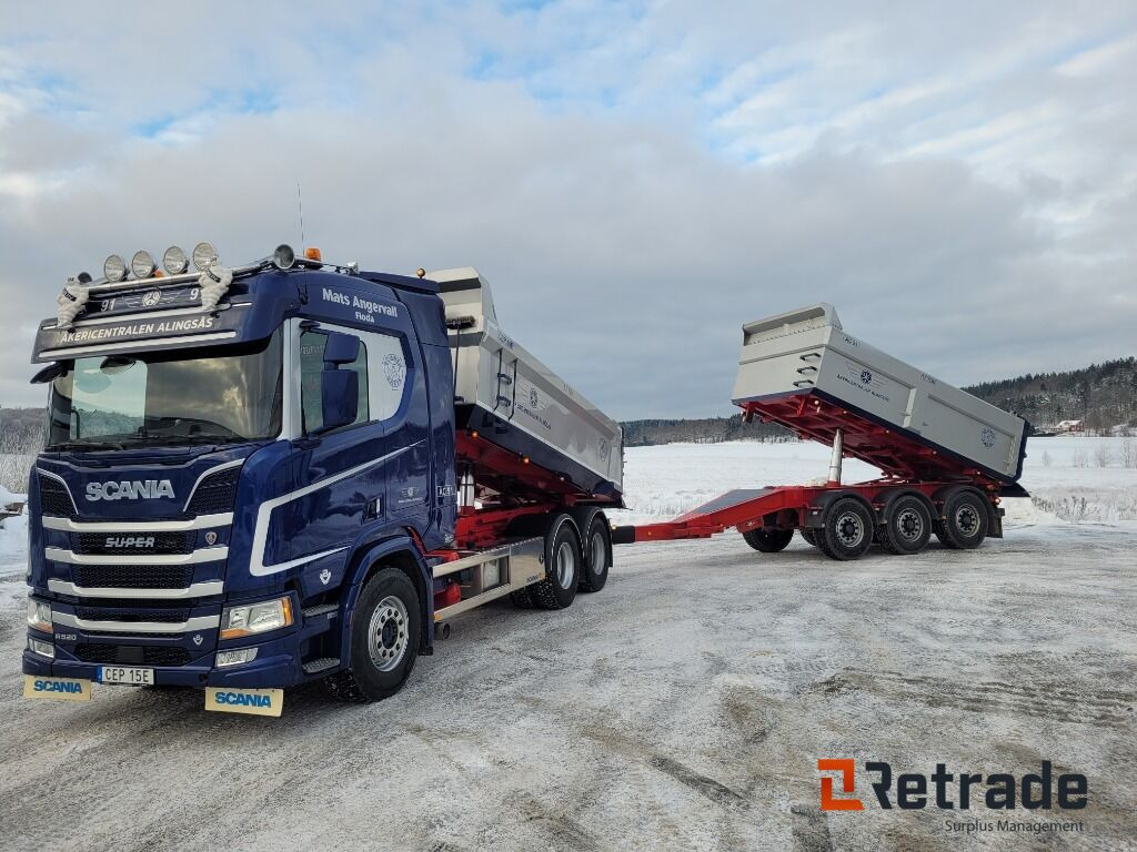 Tippbil ekipage Scania R520 V8 Manuell Next gen samt Istrail trippelkärra - Tipper: picture 1 Tippbil ekipage Scania R520 V8 Manuell Next gen samt Istrail trippelkärra - Tipper: picture 1