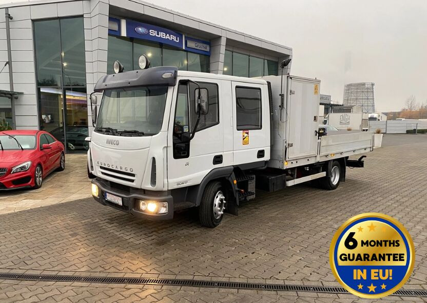 Iveco Eurocargo ML80E17 / HDS HMF / 1 Owner / Doka Iveco Eurocargo ML80E17 / HDS HMF / 1 Owner / Doka - Dropside/ Flatbed truck, Crane truck: picture 1 Iveco Eurocargo ML80E17 / HDS HMF / 1 Owner / Doka Iveco Eurocargo ML80E17 / HDS HMF / 1 Owner / Doka - Dropside/ Flatbed truck, Crane truck: picture 1