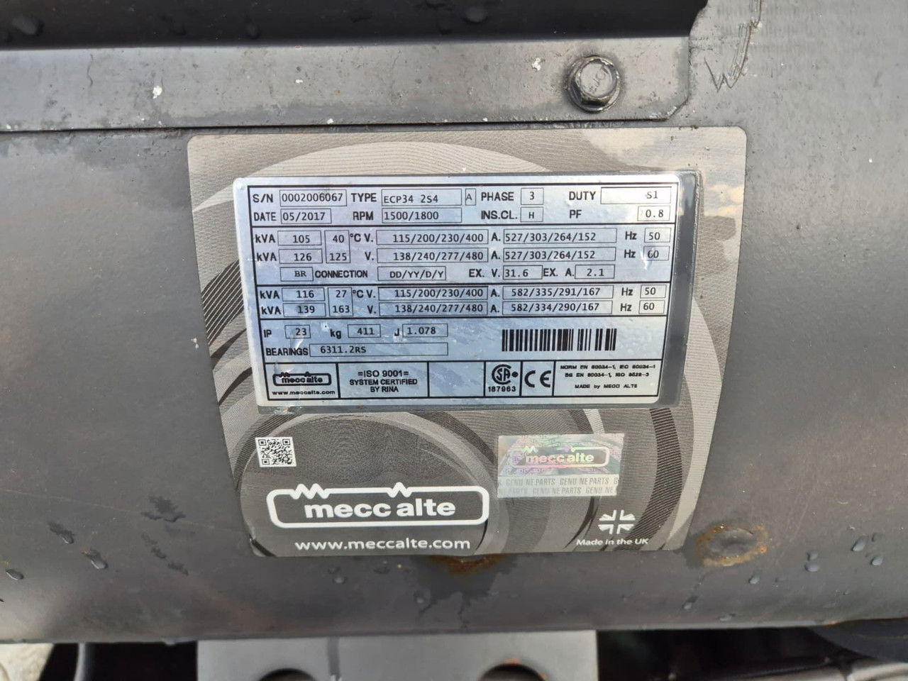 New Generator set Mecc Alte ECP34 2S4 - FTP Engine,126kVA,New oils, filters, L Mecc Alte ECP34 2S4 - FTP Engine,126kVA,New oils, filters, Like New: picture 21 New Generator set Mecc Alte ECP34 2S4 - FTP Engine,126kVA,New oils, filters, L Mecc Alte ECP34 2S4 - FTP Engine,126kVA,New oils, filters, Like New: picture 21