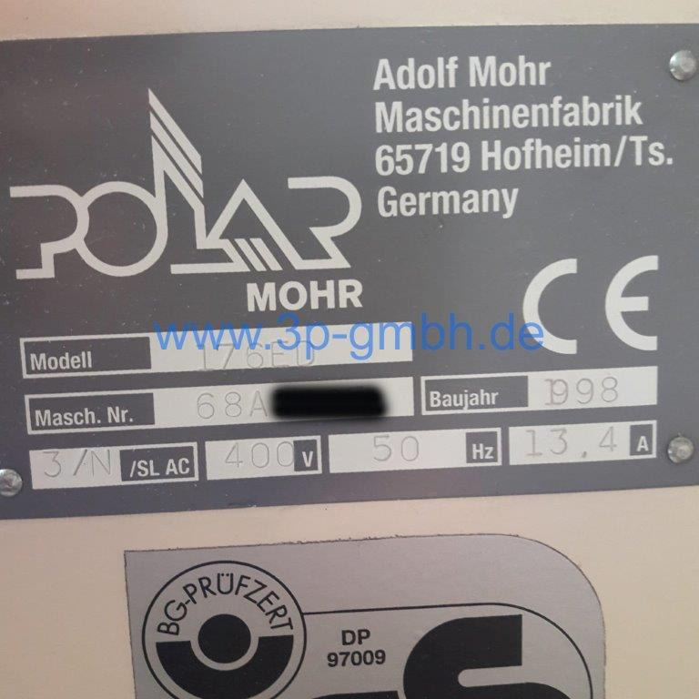 Paper cutting machine POLAR large format high-speed cutter 176 ED with loading transomat Polar TR 185-BL-7: picture 6 Paper cutting machine POLAR large format high-speed cutter 176 ED with loading transomat Polar TR 185-BL-7: picture 6