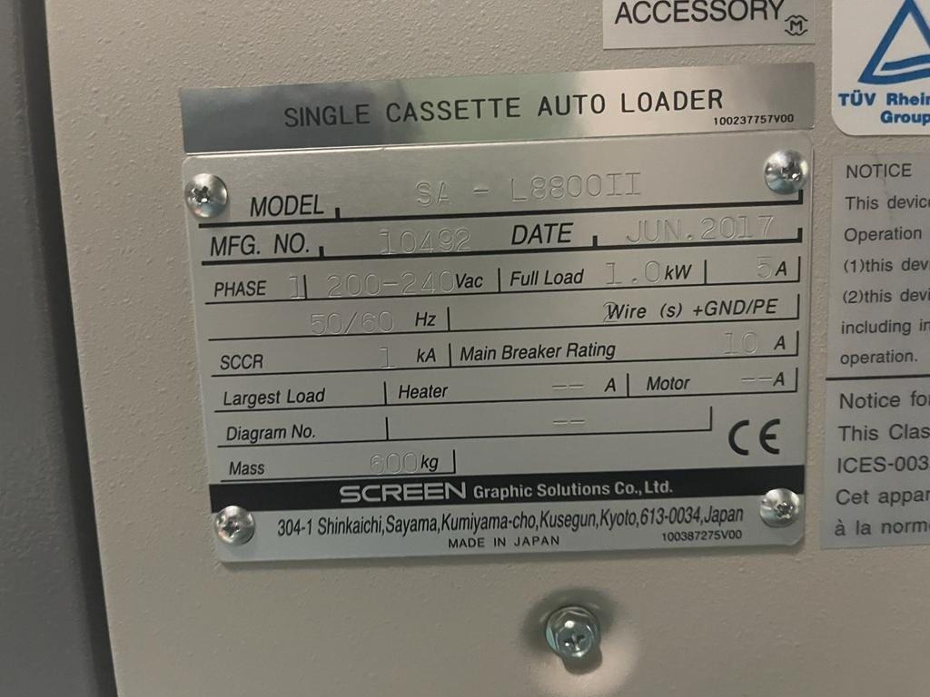 Plate storage cassette plate loader Dainippon Screen SAL 8800 II - Printing machinery: picture 2 Plate storage cassette plate loader Dainippon Screen SAL 8800 II - Printing machinery: picture 2