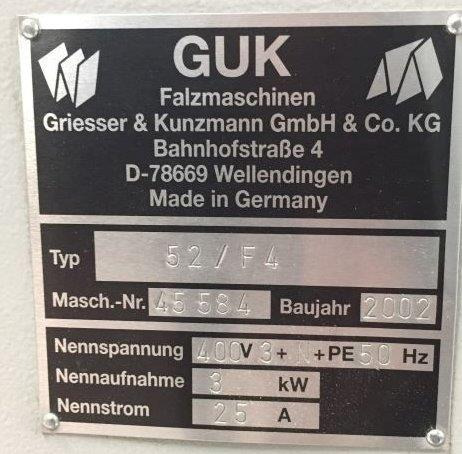 Buckle plate folder GUK FA 54-4-F-TH with stream delivery S-520 for prefold products - Folding machine: picture 3 Buckle plate folder GUK FA 54-4-F-TH with stream delivery S-520 for prefold products - Folding machine: picture 3