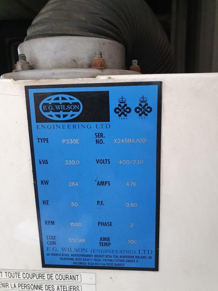 330 kVa Fg Wilson Perkins 2006 TWG2 - Generator set: picture 5 330 kVa Fg Wilson Perkins 2006 TWG2 - Generator set: picture 5