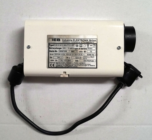 IEB 90587858 | IEB charger EFG 230 G 24/12 B65-FP02 WR 24V12,6A 220V 50/60Hz fro - Battery for Material handling equipment: picture 1 IEB 90587858 | IEB charger EFG 230 G 24/12 B65-FP02 WR 24V12,6A 220V 50/60Hz fro - Battery for Material handling equipment: picture 1