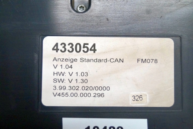 Still 433054 | Display 3.99 302 020/0000 v 455 00 000 296 v1,04 hw v1,03 sw v1,3 Display 3.99 302 020/0000 v 455 00 000 296 v1,04 hw v1,03 sw v1,30 for FMX17 year 2007 - Dashboard for Material handling equipment: picture 2 Still 433054 | Display 3.99 302 020/0000 v 455 00 000 296 v1,04 hw v1,03 sw v1,3 Display 3.99 302 020/0000 v 455 00 000 296 v1,04 hw v1,03 sw v1,30 for FMX17 year 2007 - Dashboard for Material handling equipment: picture 2