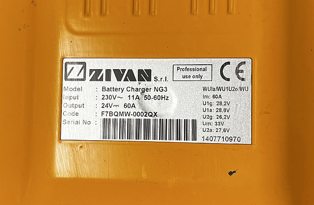 Zivan F7BQMW-0002QX | Used charger lead/acid 24V 60A 230V 11A sn. 1407710970 Used charger lead/acid 24V 60A 230V 11A sn. 1407710970 - Battery for Material handling equipment: picture 2 Zivan F7BQMW-0002QX | Used charger lead/acid 24V 60A 230V 11A sn. 1407710970 Used charger lead/acid 24V 60A 230V 11A sn. 1407710970 - Battery for Material handling equipment: picture 2