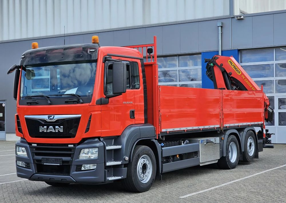 MAN MAN TGS 26.430 | Skrzynia + HDS Palfinger PK 22002 |6-krotne hydrauliczne przedłużenia | PILOT | Pneumatyka | - Dropside/ Flatbed truck, Crane truck: picture 1 MAN MAN TGS 26.430 | Skrzynia + HDS Palfinger PK 22002 |6-krotne hydrauliczne przedłużenia | PILOT | Pneumatyka | - Dropside/ Flatbed truck, Crane truck: picture 1