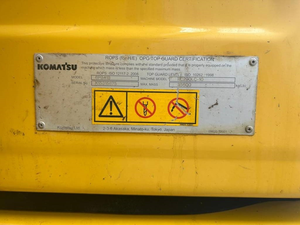 Crawler excavator Komatsu PC 290 LC-10: picture 9