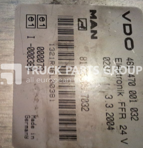 MAN D2866LF28 ECU, EDC BOSCH 0281001761, FFR 81258057032, 5111616711 control unit - ECU for Truck: picture 3 MAN D2866LF28 ECU, EDC BOSCH 0281001761, FFR 81258057032, 5111616711 control unit - ECU for Truck: picture 3