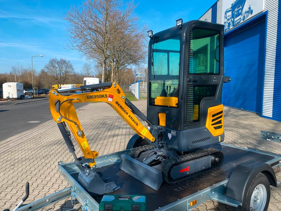 Mini excavator, Trailer Minibagger BK950KS + Anhänger + Zubehör *INKL.19% MWST*BERGER KRAUS*KABINE*SOFORT!*: picture 6