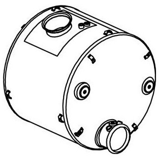 Katalysator Euro 5 DAF CF75 CF85 - Dinex 21438 21448 1827556 1778672 1670926 1691065 1747249 - Catalytic converter for Truck: picture 2 Katalysator Euro 5 DAF CF75 CF85 - Dinex 21438 21448 1827556 1778672 1670926 1691065 1747249 - Catalytic converter for Truck: picture 2