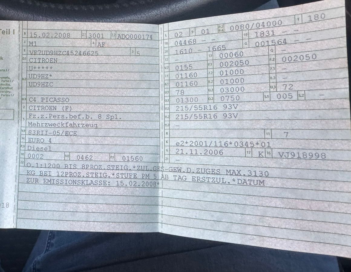 Passenger van Citroën C4 Picasso DIESEL HDI 1,6 EURO 4 !!!!!!!!!!!!!!!: picture 10 Passenger van Citroën C4 Picasso DIESEL HDI 1,6 EURO 4 !!!!!!!!!!!!!!!: picture 10