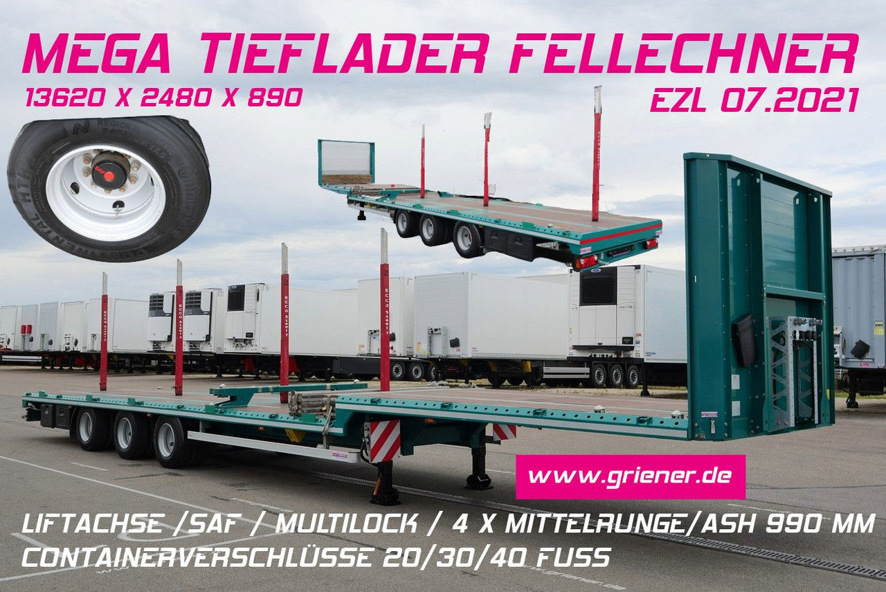 SP32 -G39 MEGA/JUMBO/LIFT/ CONTAINER /FELLECHNER - Low loader semi-trailer: picture 1 SP32 -G39 MEGA/JUMBO/LIFT/ CONTAINER /FELLECHNER - Low loader semi-trailer: picture 1