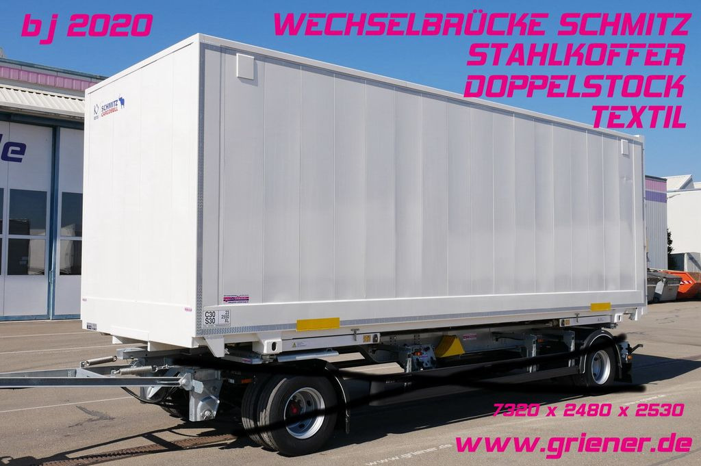 Schmitz Cargobull WKSTG 7,45 /STAHLKOFFER / TEXTIL / DOPPELSTOCK - Closed box trailer: picture 1 Schmitz Cargobull WKSTG 7,45 /STAHLKOFFER / TEXTIL / DOPPELSTOCK - Closed box trailer: picture 1