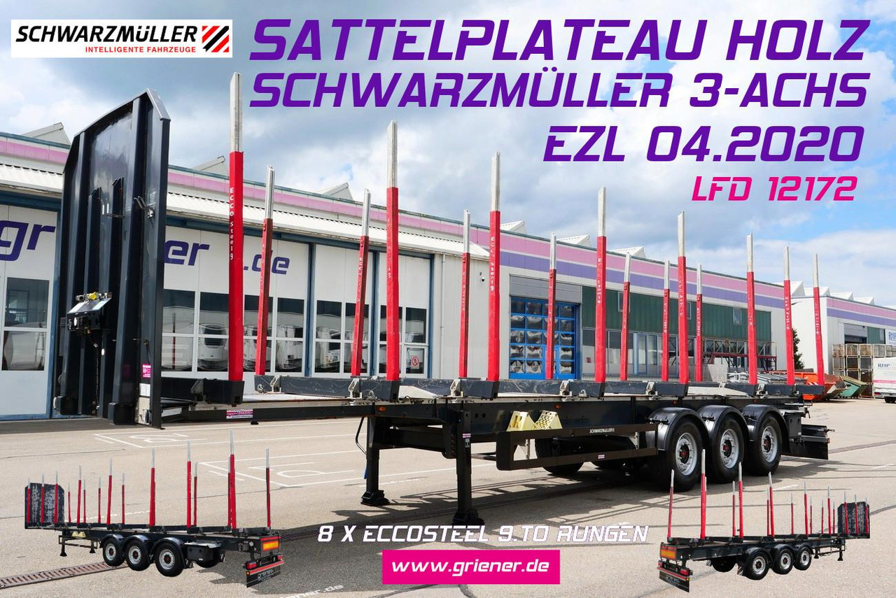 Schwarzmüller Y serie /RUNGENSATTEL HOLZ ECCO STEEL 9to /8 x - Logging semi-trailer: picture 1 Schwarzmüller Y serie /RUNGENSATTEL HOLZ ECCO STEEL 9to /8 x - Logging semi-trailer: picture 1