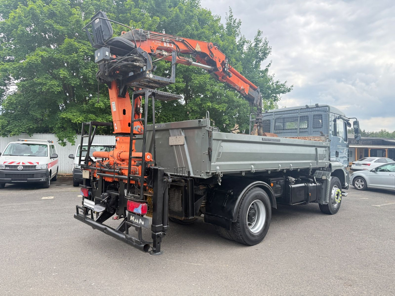 Tipper, Crane truck MAN TGA 18.350 Kran Terex: picture 7