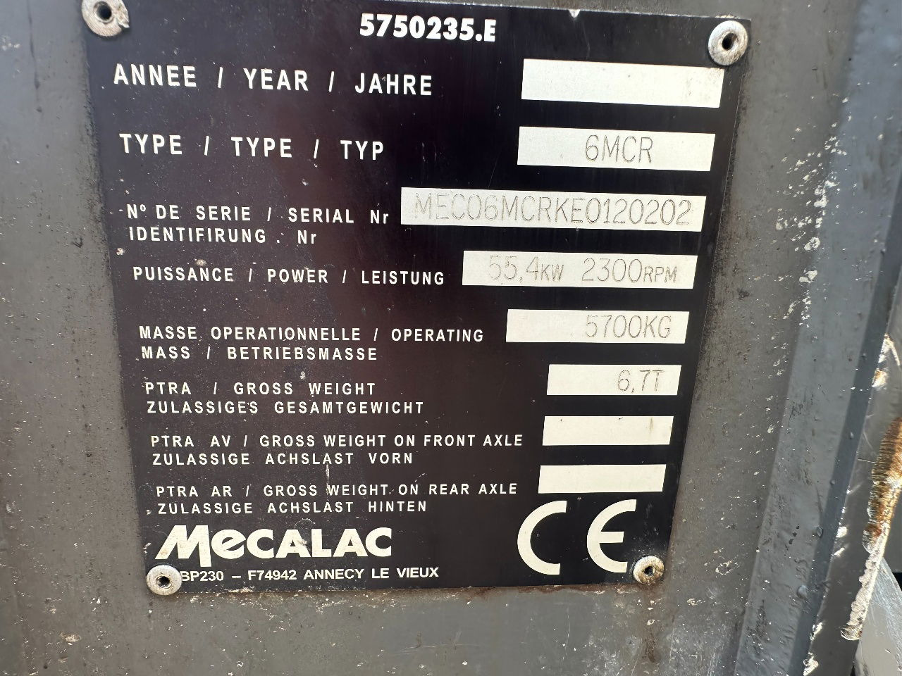 Mini excavator Mecalac 6MCR: picture 25