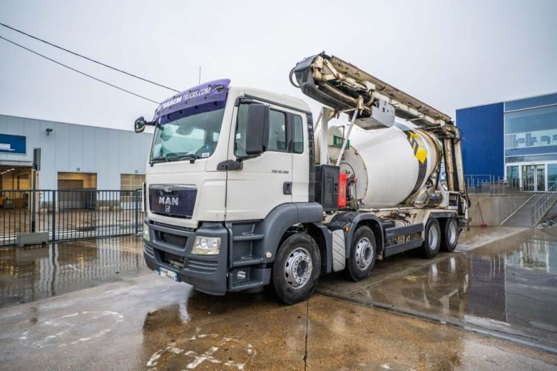 MAN TGS 32.360 BB+LIEBHERR+THEAM BG12 (band/tapis) - Concrete mixer truck: picture 1 MAN TGS 32.360 BB+LIEBHERR+THEAM BG12 (band/tapis) - Concrete mixer truck: picture 1