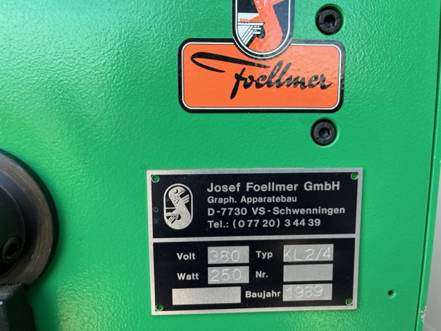 Foellmer KL 2/4 - Printing machinery: picture 4 Foellmer KL 2/4 - Printing machinery: picture 4