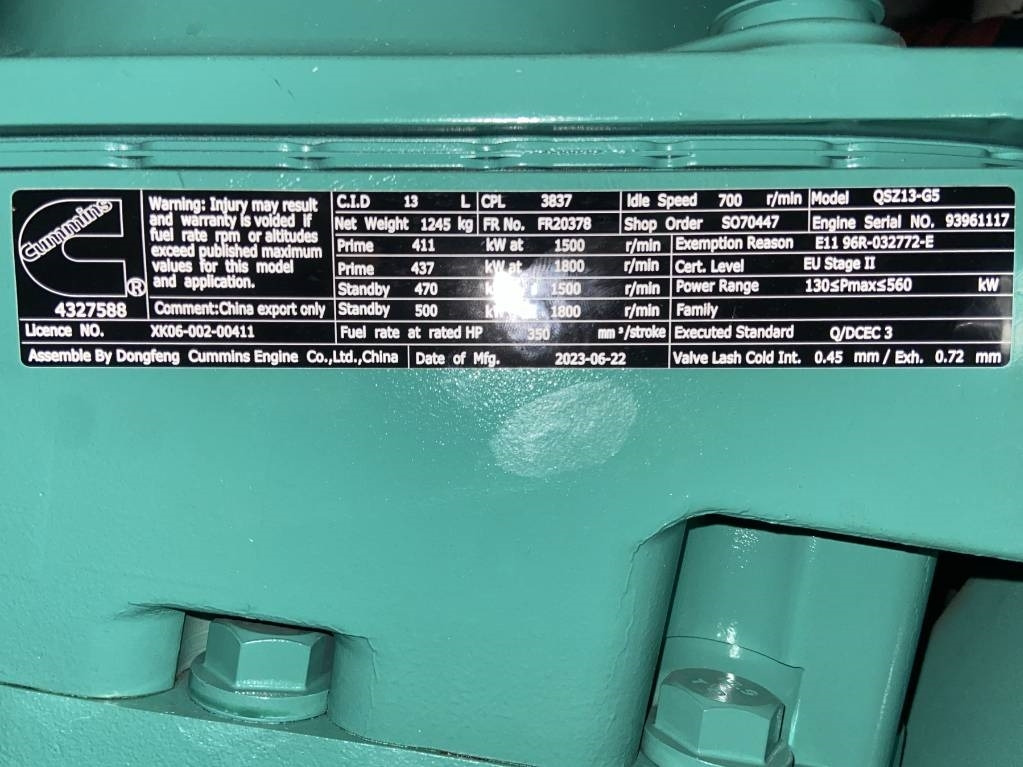 New Generator set Cummins C500D5Q - 500 kVA Generator - DPX-18520: picture 13