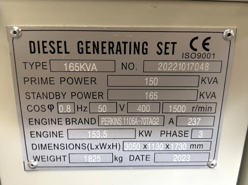 Perkins 1106A-70TA - 165 kVA Generator - DPX-19808 - Generator set: picture 5 Perkins 1106A-70TA - 165 kVA Generator - DPX-19808 - Generator set: picture 5