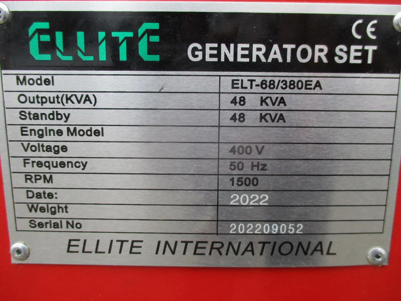 New Generator set ELLITE ELT68/380EA , New Diesel generator , 48 KVA ,3 phase , 2 Pieces in stock: picture 16