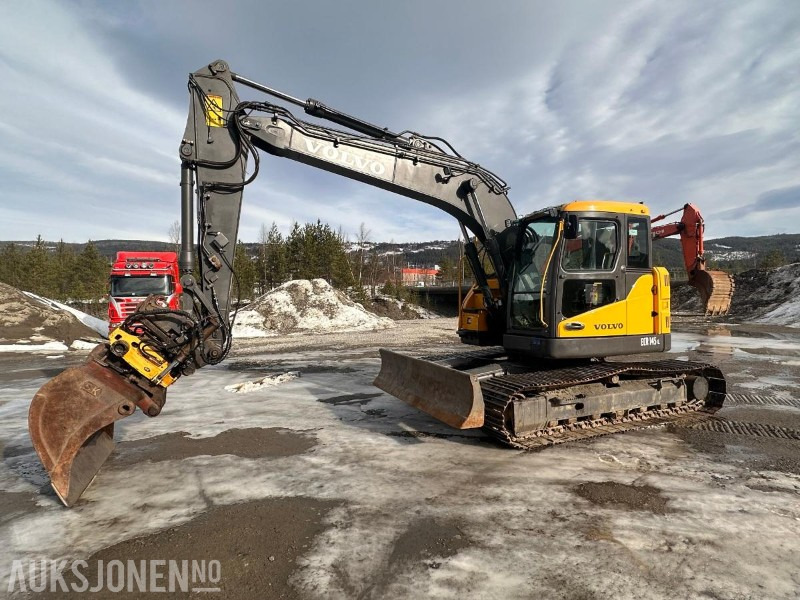 Excavator 2008 Volvo ECR145C - Engcon tiltrotator - Puss og graveskuff.: picture 1
