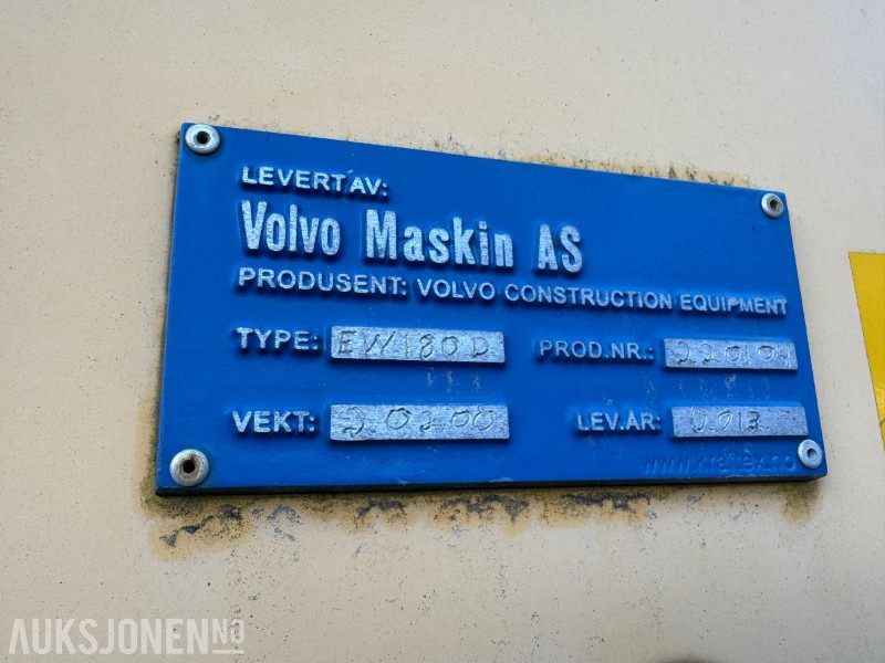 Excavator 2012 Volvo EW180D Hjulmaskin- Pigghammer - Klype - 4 stk Skuffer - Timer: 6344: picture 50