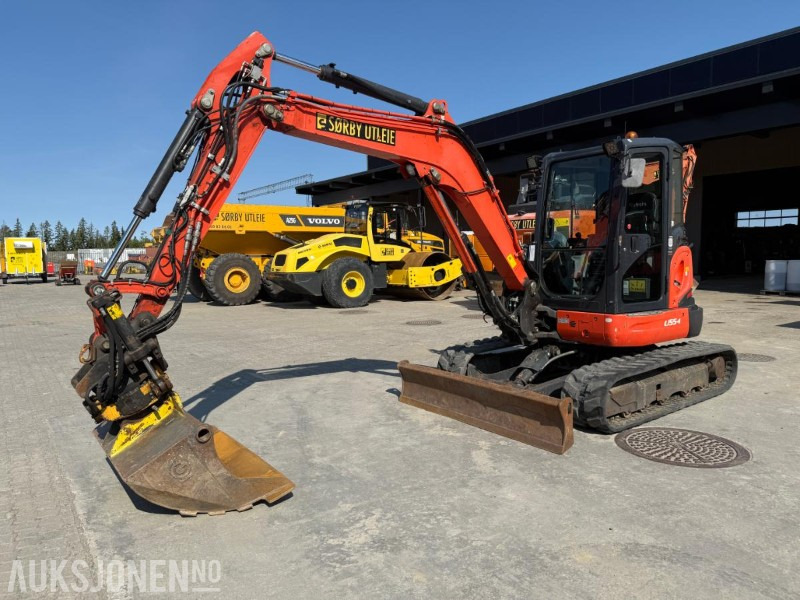 2018 Kubota U55-4 BELTEGRAVER ENGCON TILTROTATOR 2 SKUFFER SERVICEHISTORIKK SENTRALSMØRING - Excavator: picture 1 2018 Kubota U55-4 BELTEGRAVER ENGCON TILTROTATOR 2 SKUFFER SERVICEHISTORIKK SENTRALSMØRING - Excavator: picture 1