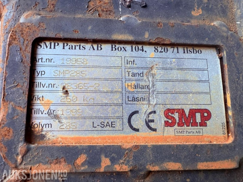 Attachment for Construction machinery 2 stk. SMP skuffer - S45 feste: picture 11