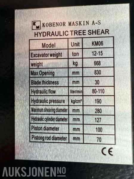 KM Trekutter med s60 HK feste - Attachment for Construction machinery: picture 5 KM Trekutter med s60 HK feste - Attachment for Construction machinery: picture 5