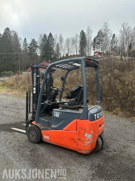2016 TOYOTA 8FBEK18T ELEKTRISK TRUCK | 1800KG | REP.OBJEKT - Material handling equipment: picture 5 2016 TOYOTA 8FBEK18T ELEKTRISK TRUCK | 1800KG | REP.OBJEKT - Material handling equipment: picture 5