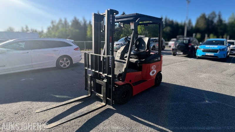 2020 EP EQUIPMENT CPD15L1 ELEKTRISK MOTVEKTGAFFELTRUCK 1,5 TONN 17 TIMER - Material handling equipment: picture 1 2020 EP EQUIPMENT CPD15L1 ELEKTRISK MOTVEKTGAFFELTRUCK 1,5 TONN 17 TIMER - Material handling equipment: picture 1