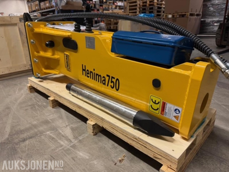 NY HENIMA PIGGHAMMER TIL 6-9 TONNS GRAVEMASKIN S50 M/GARANTI - Hydraulic hammer: picture 5 NY HENIMA PIGGHAMMER TIL 6-9 TONNS GRAVEMASKIN S50 M/GARANTI - Hydraulic hammer: picture 5